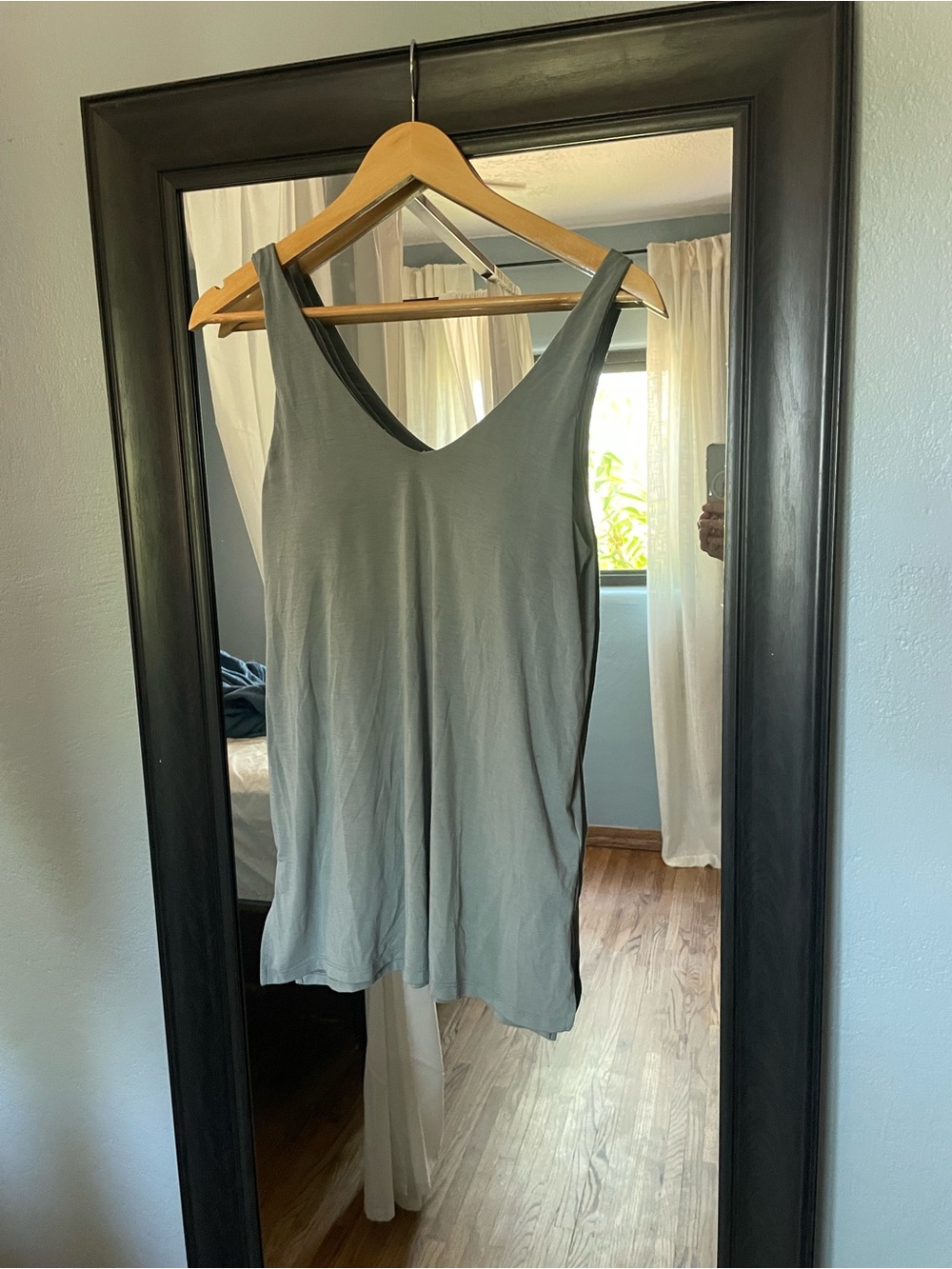 Athleta Light Blue V-Neck Tank Top
